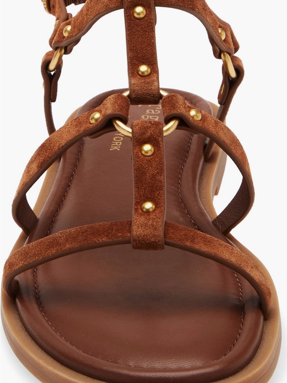 rag & bone Brown Suede Geo Sandals